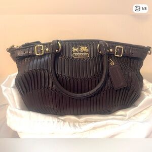 Coach Gathered Leather Sofia Satchel Bag